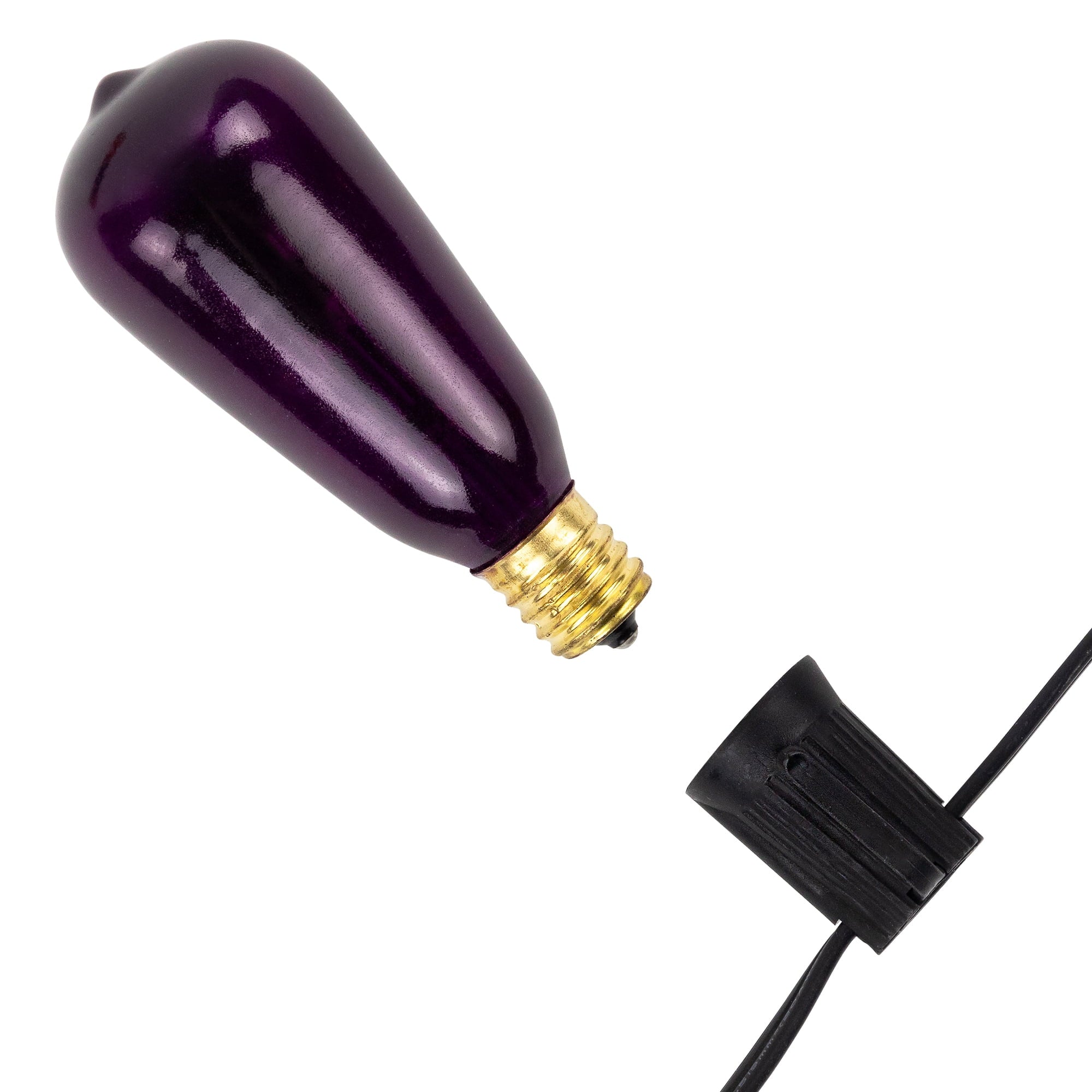 Northlight Edison Style Halloween Lights - Purple - 9' Black Wire - 10ct