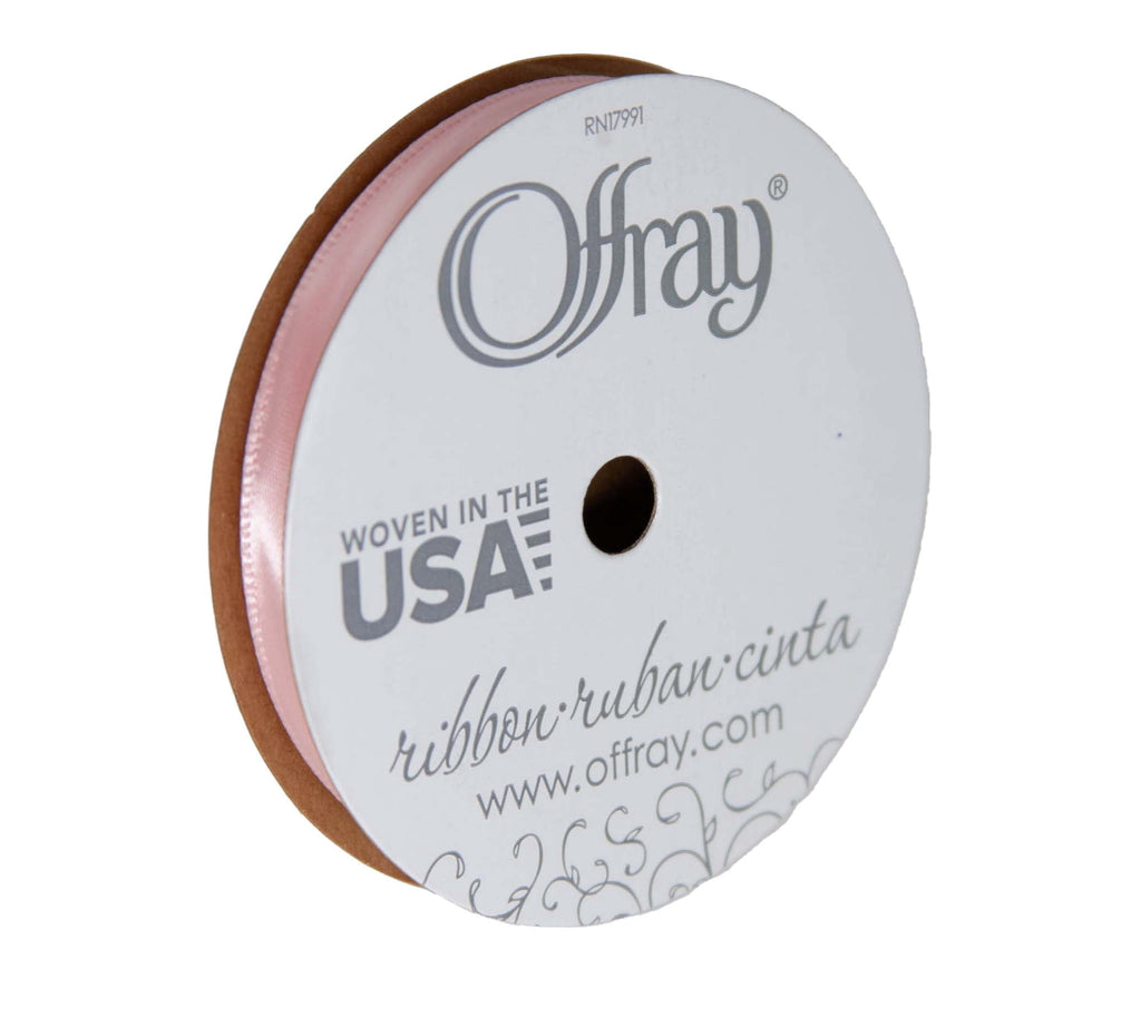Offray Ribbon, Red Wine 3/8 inch Single Face Satin Polyester Ribbon, 18 feet
