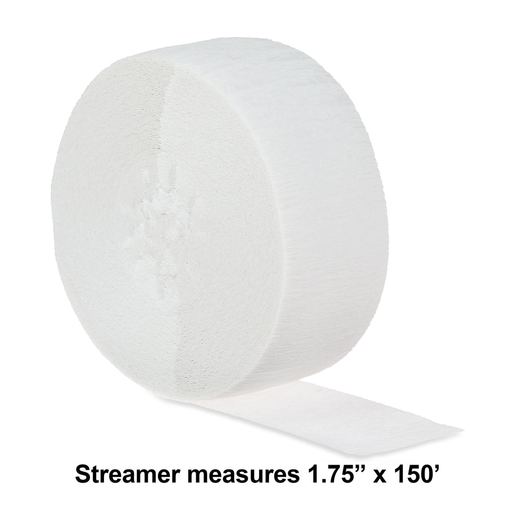 White Paper Party Streamer, 150', by Way To Celebrate