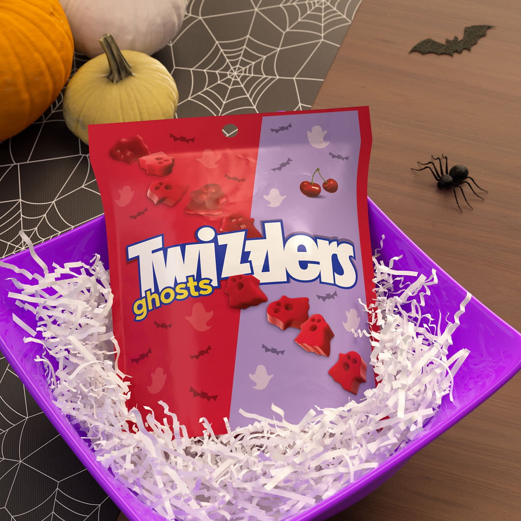 Twizzlers Ghosts Cherry Flavored Chewy, Halloween Candy Bag, 7.1 oz