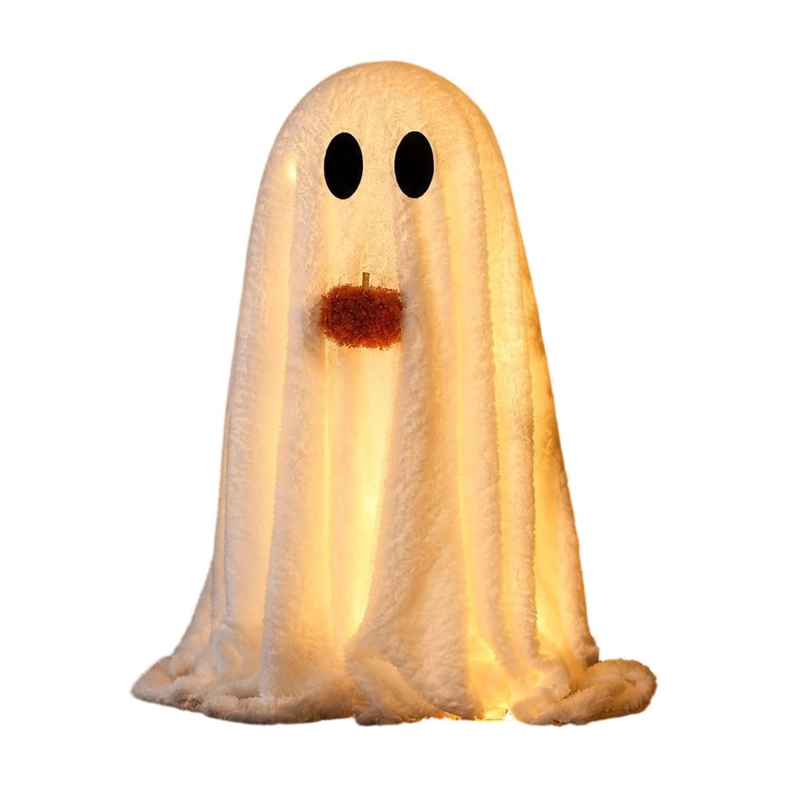 Fwttom Ghost Night Light, Halloween Lights Cute Ghost Reading Book Lamp, Halloween Decorations Indoor Light Up Ghost Statue Ghost Light for House Mantel Bedside