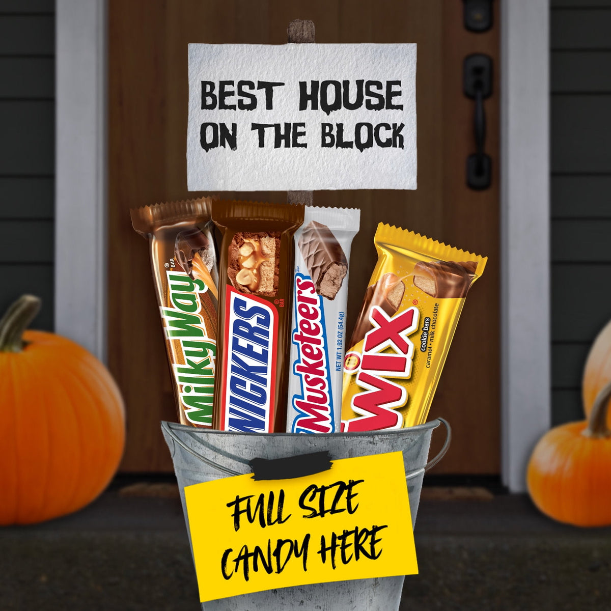 Snickers, Twix, Milky Way & 3 Musketeers Variety Pack Halloween Milk Chocolate Candy Bars -18 Count Box