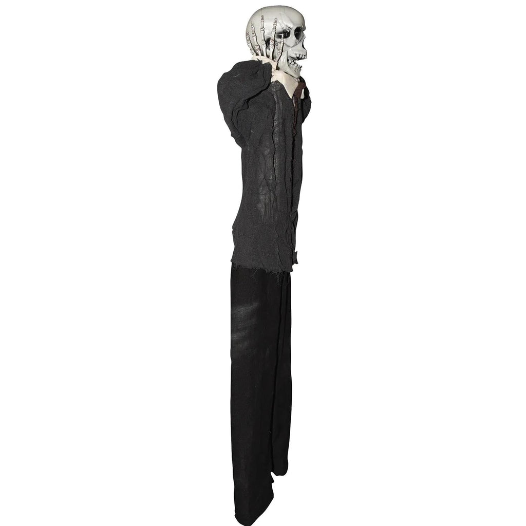 Sunstar Skull Man Light-Up Animated Hanging Halloween Decoration - 43 in x 15 in