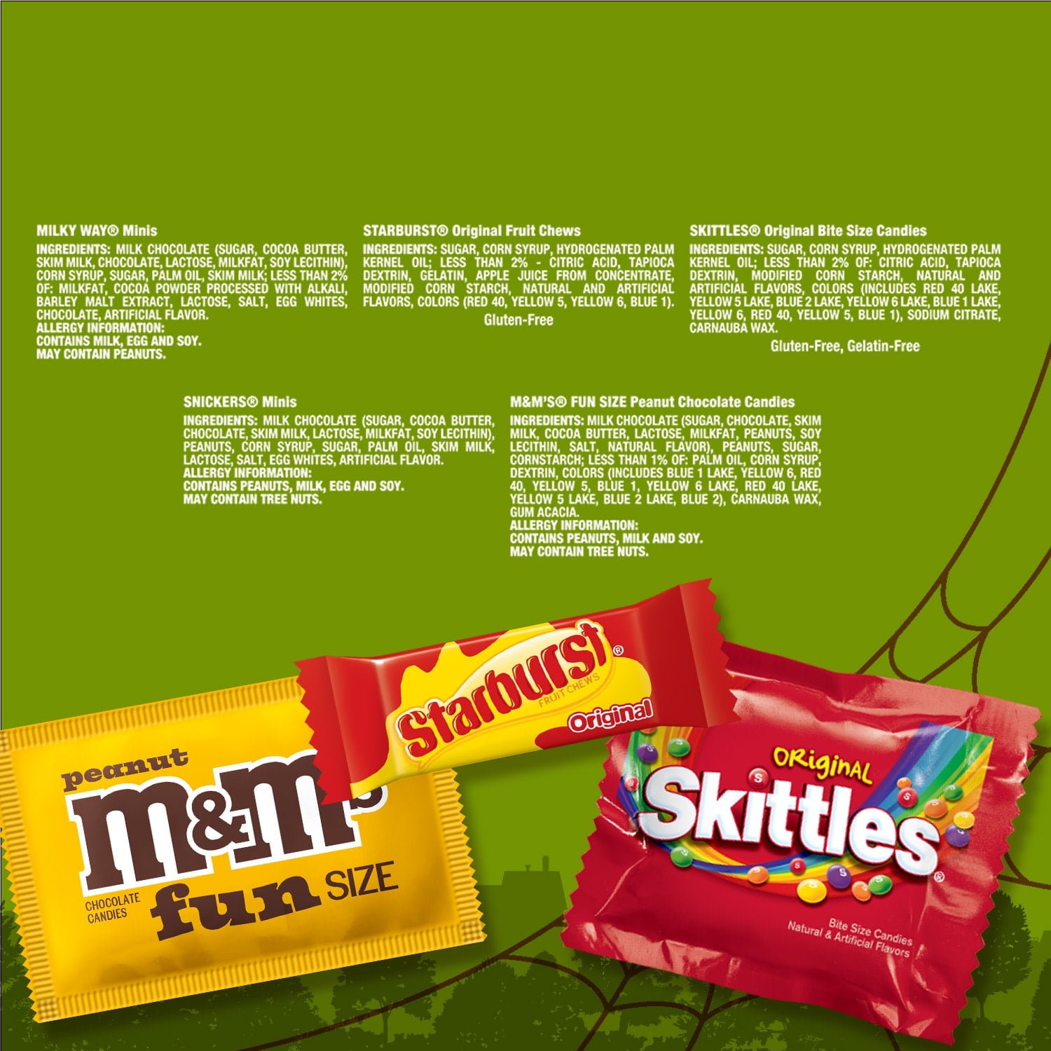 M&M's, Skittles & More Fun Size Halloween Candy Variety Pack - 195 Ct Bulk Bag