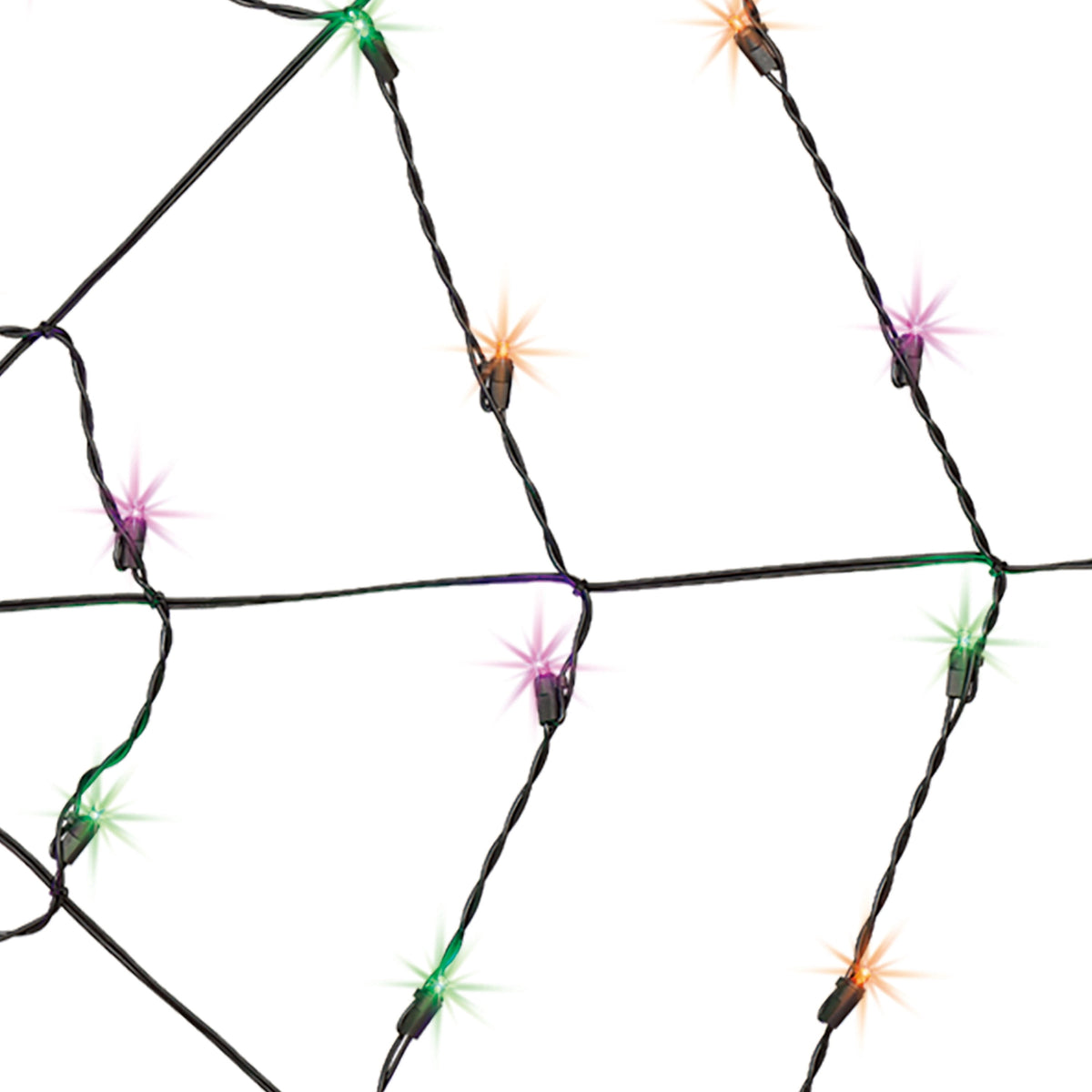 Indoor/Outdoor 50-Count LED Spider Web Lights, Multicolor, 5', Halloween by Way To Celebrate
