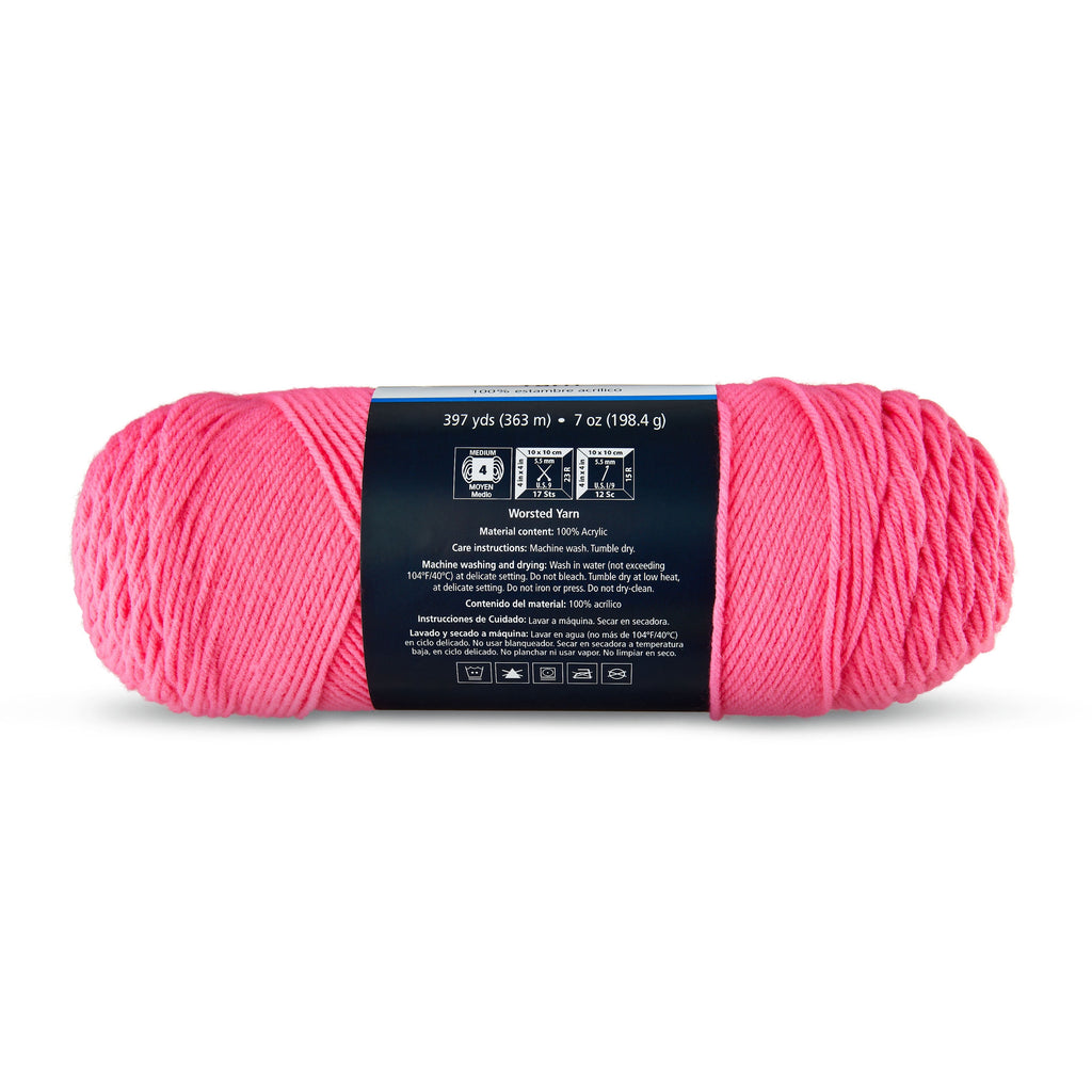 Mainstays Medium 4 Acrylic Yarn, White, 7 oz, 397 Yards