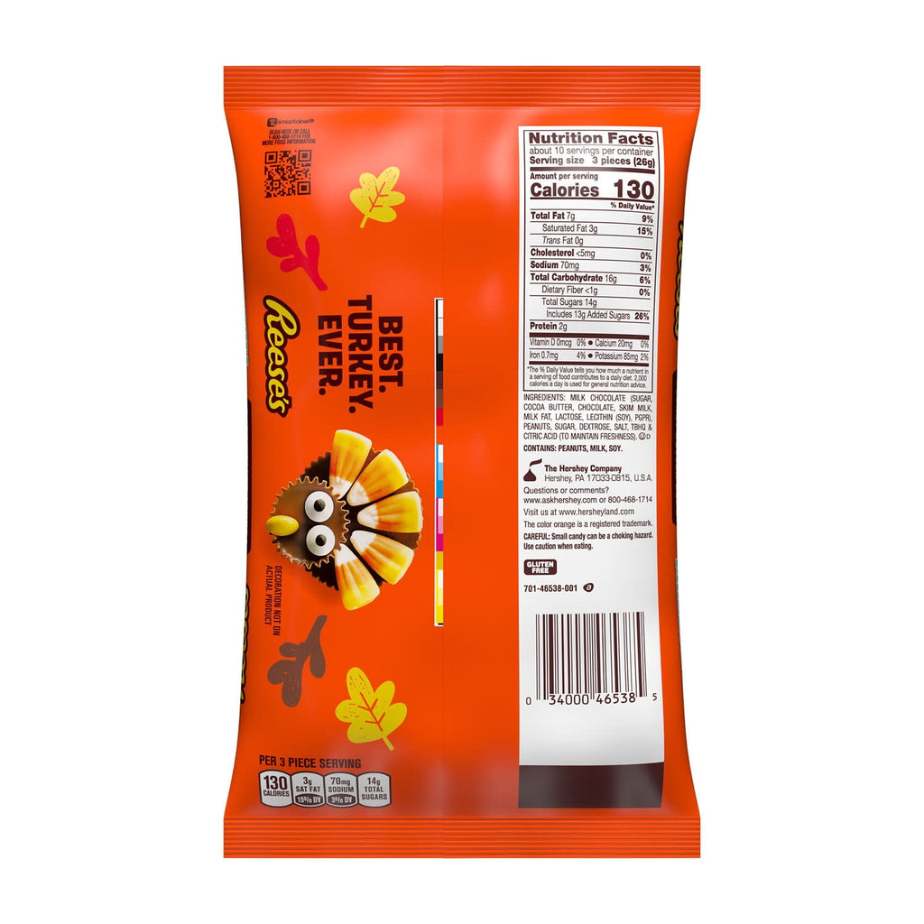 Reese's Miniatures Milk Chocolate Peanut Butter Cups, Fall Candy Bag, 8.9 oz