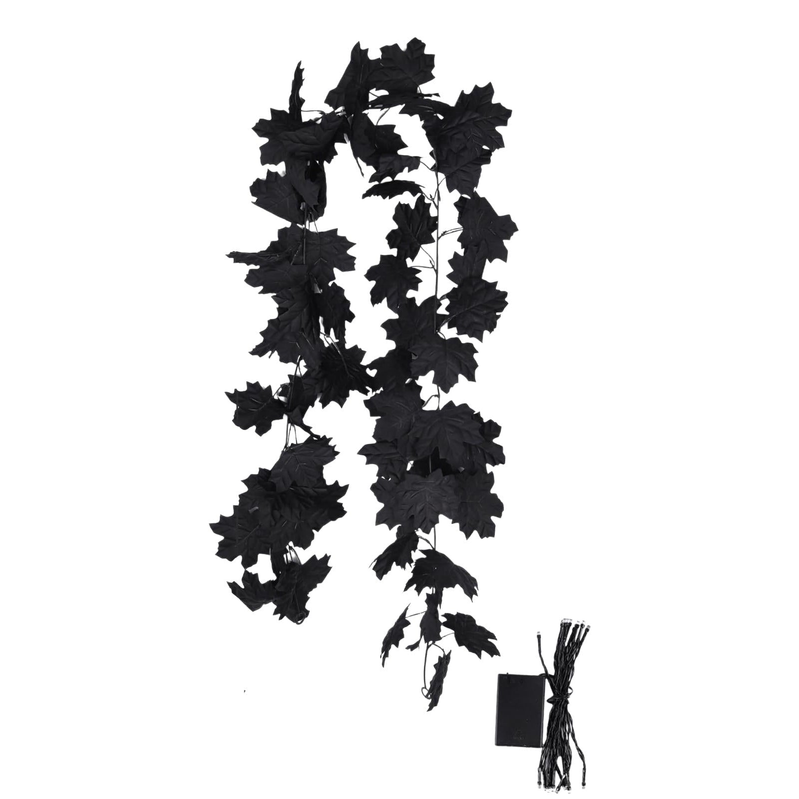 WKSCLPAI Halloween Maple Leaf Garland, Fall Vine Wreaths for Autumn Festivities Decor,Seasonal Garlands for Home,Halloween & Fall Decorations
