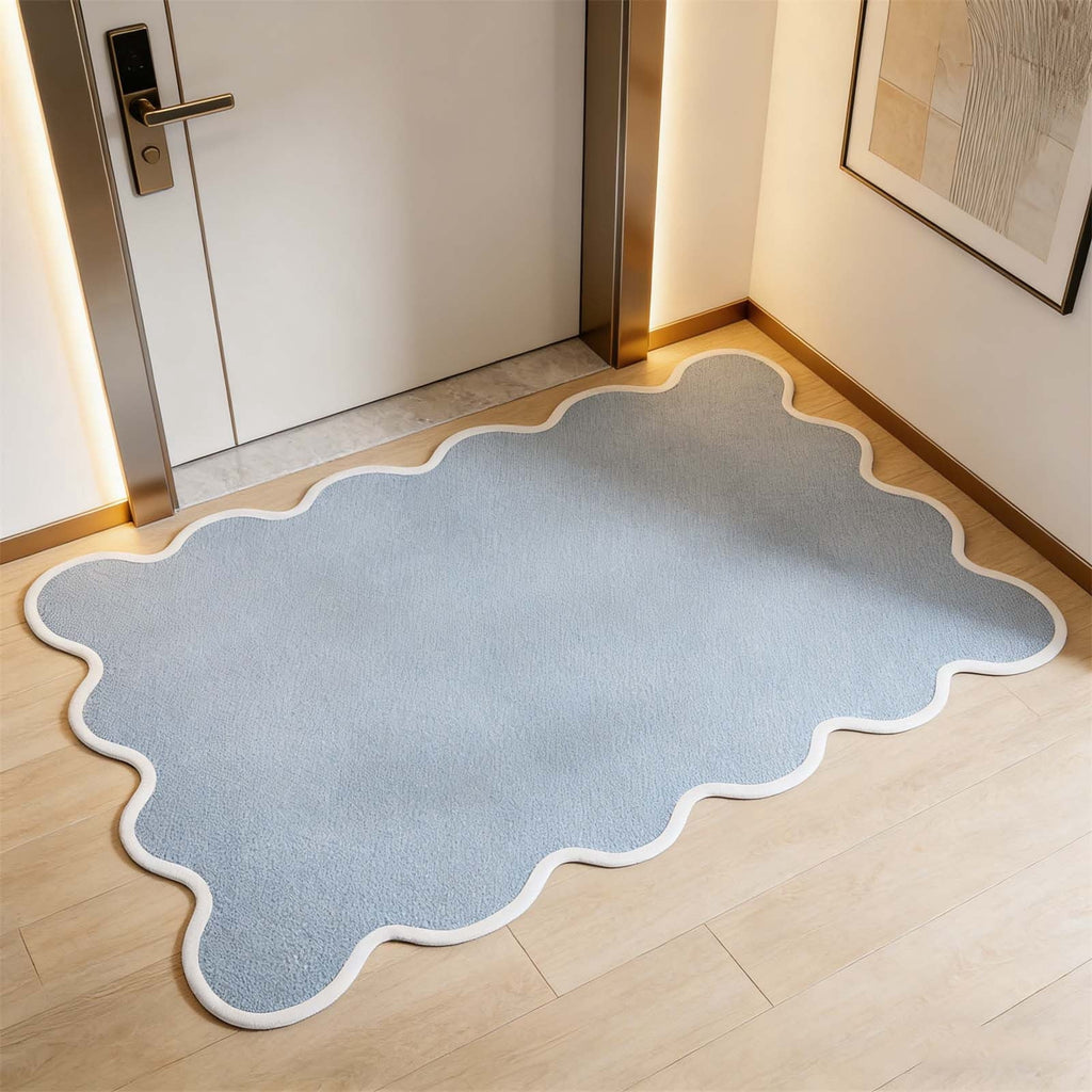 Lypsnake Natural Coco Coir Doormat - "Love Grows Here" Printed with Delicate Floral Pattern, Non-slip Absorbent Entry Mat for Home Entrance Porch Patio and Outdoor Decoration