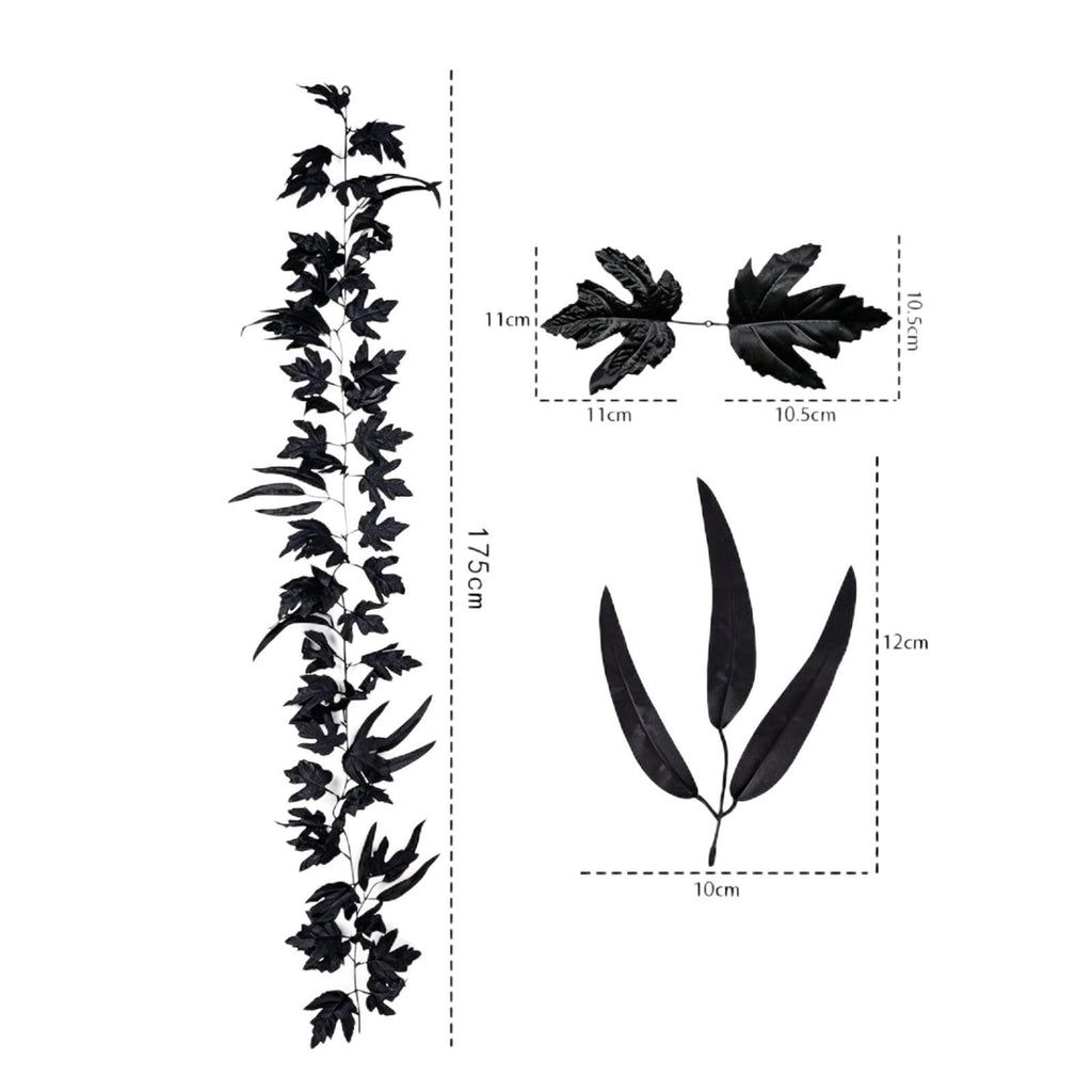 WKSCLPAI Halloween Maple Leaf Garland, Fall Vine Wreaths for Autumn Festivities Decor,Seasonal Garlands for Home,Halloween & Fall Decorations