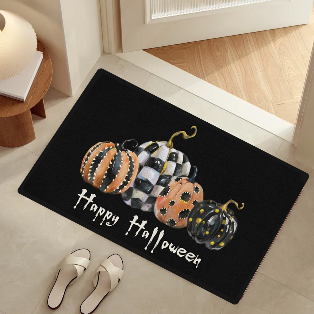 Pidgey Halloween Doormat,23*15" Cat With Pumpkin Outdoor Rugs For Thanksgiving Washable Fall Doormats Layered Front Door Mat For Porch/Farmhouse/Entryway/Patio Orange Rugs Christmas Decor