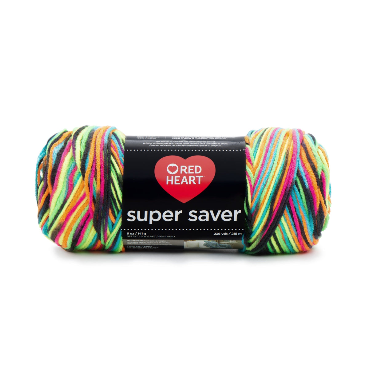 Red Heart® Super Saver® 4 Medium Acrylic Yarn, Bonbon Print 5oz/142g, 236 Yards