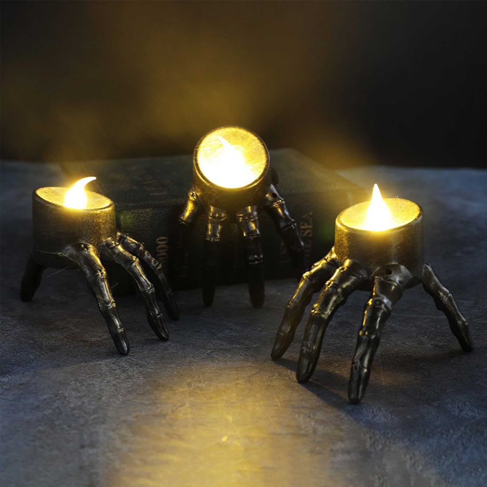 LHNFT Halloween Lantern Night Light, Vintage Oil Lamp Wall Light Outdoor, Battery Operated Hanging Lantern for Party Decor, Halloween Decorations Outdoor