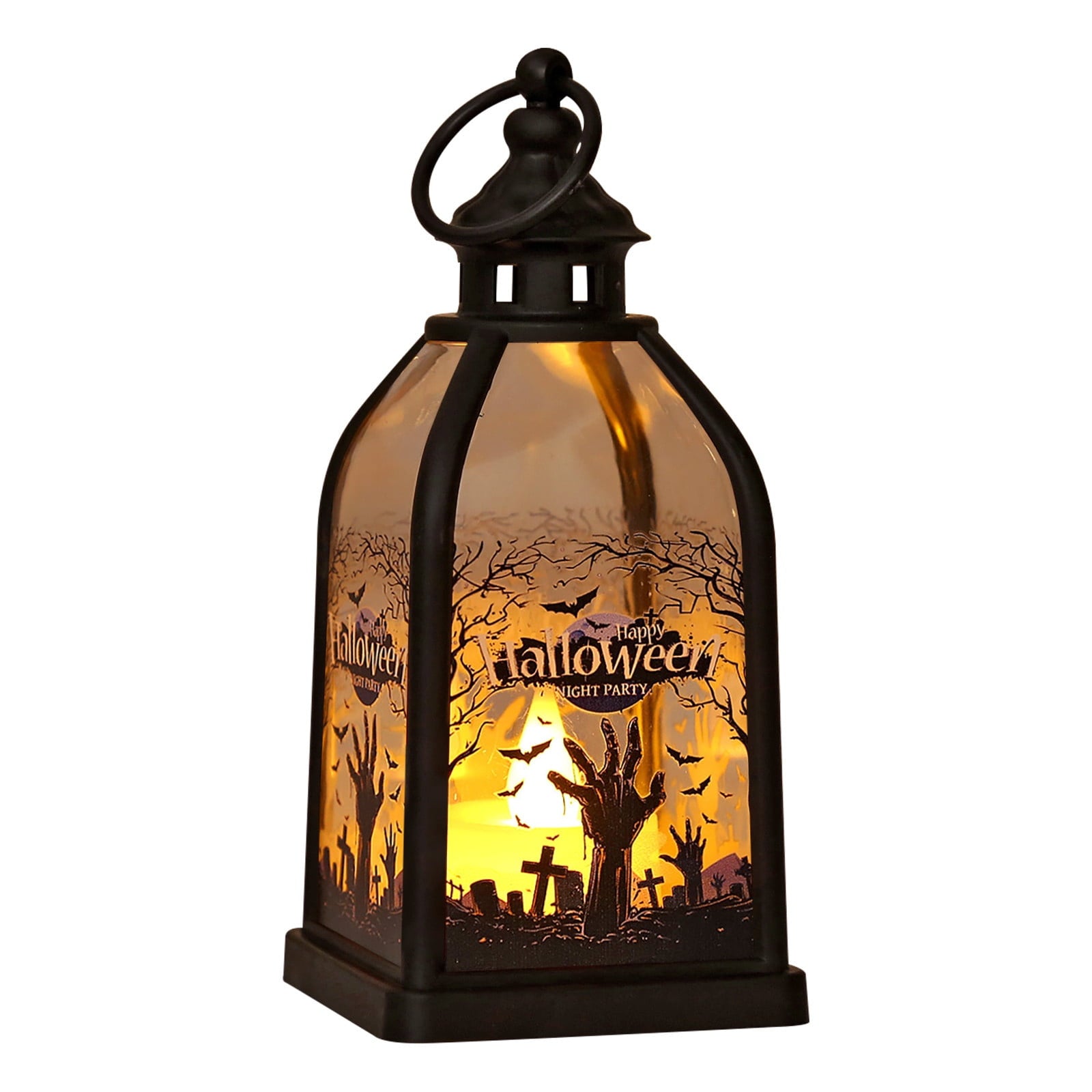 Halloween Decorations Indoor Candle Lantern With LED Lights Hanging Spooky Halloween Lanterns For Indoor Outdoor Home Room Door Party Decor