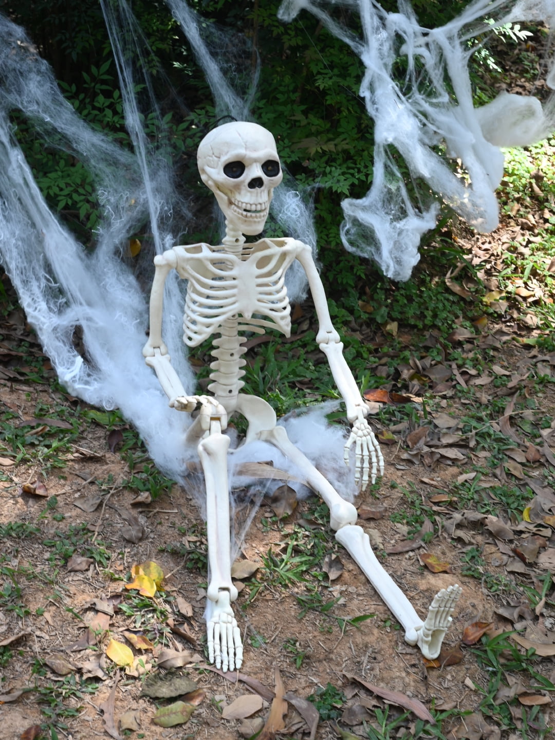 Seasons 36" Animated Posable Skeleton, Light Up Eyes and Sound with Motor Mouth, Halloween Decoration for Crazy Bonez Skeleton Line