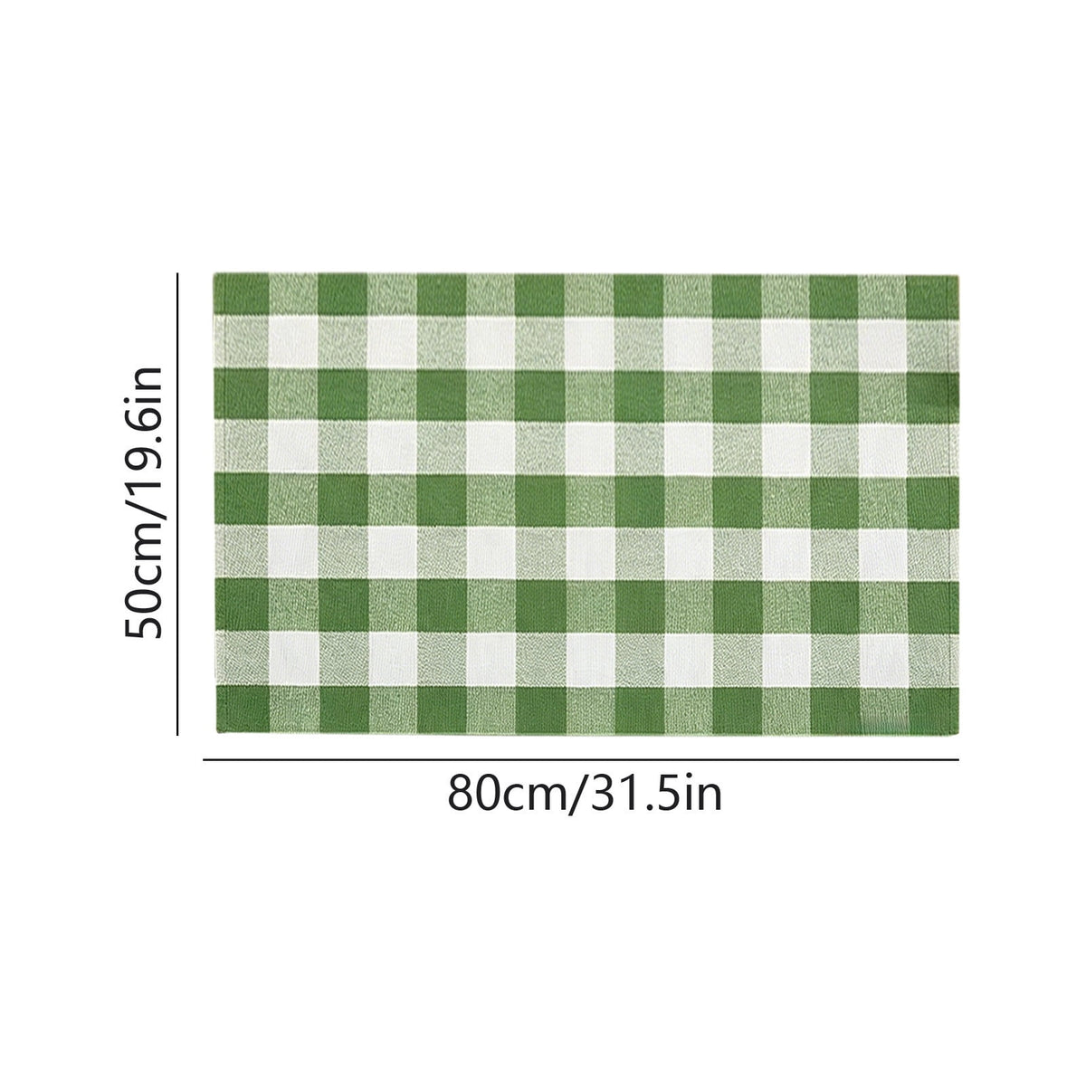 Orange Plaid Fall Outdoor Mat, Hand-Woven Porch Rug for Thanksgiving Halloween Door Decor