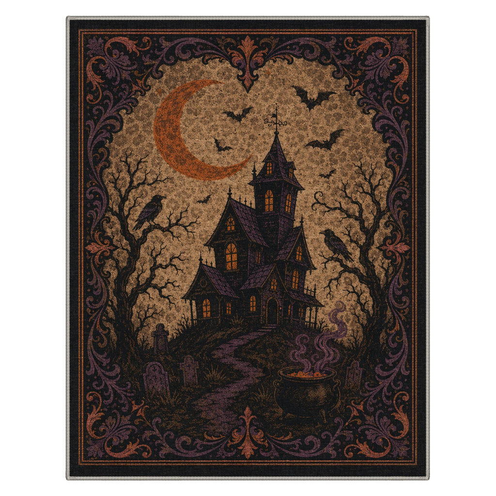 GENIMO 2'x3' Halloween Doormat, Washable Non Slip Soft Whimsical Cat Outdoor Door Mat for Front Door Covered Porch Patio Entryway, Rustic Black