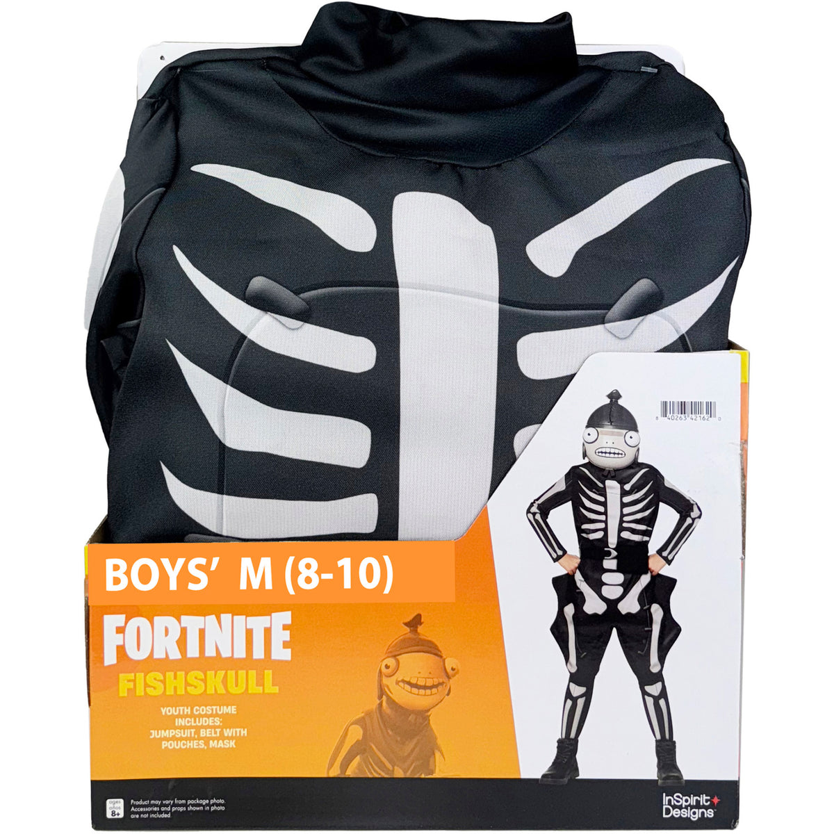 Fortnite Fishskull Halloween Costume for Boys, Size Large 10-12, by InSpirit Designs