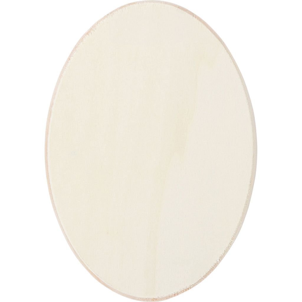 (3 pack) Plaid 96292E Unpainted Wood Surface, Oval Plaque, 1 Piece, 5" x 7"