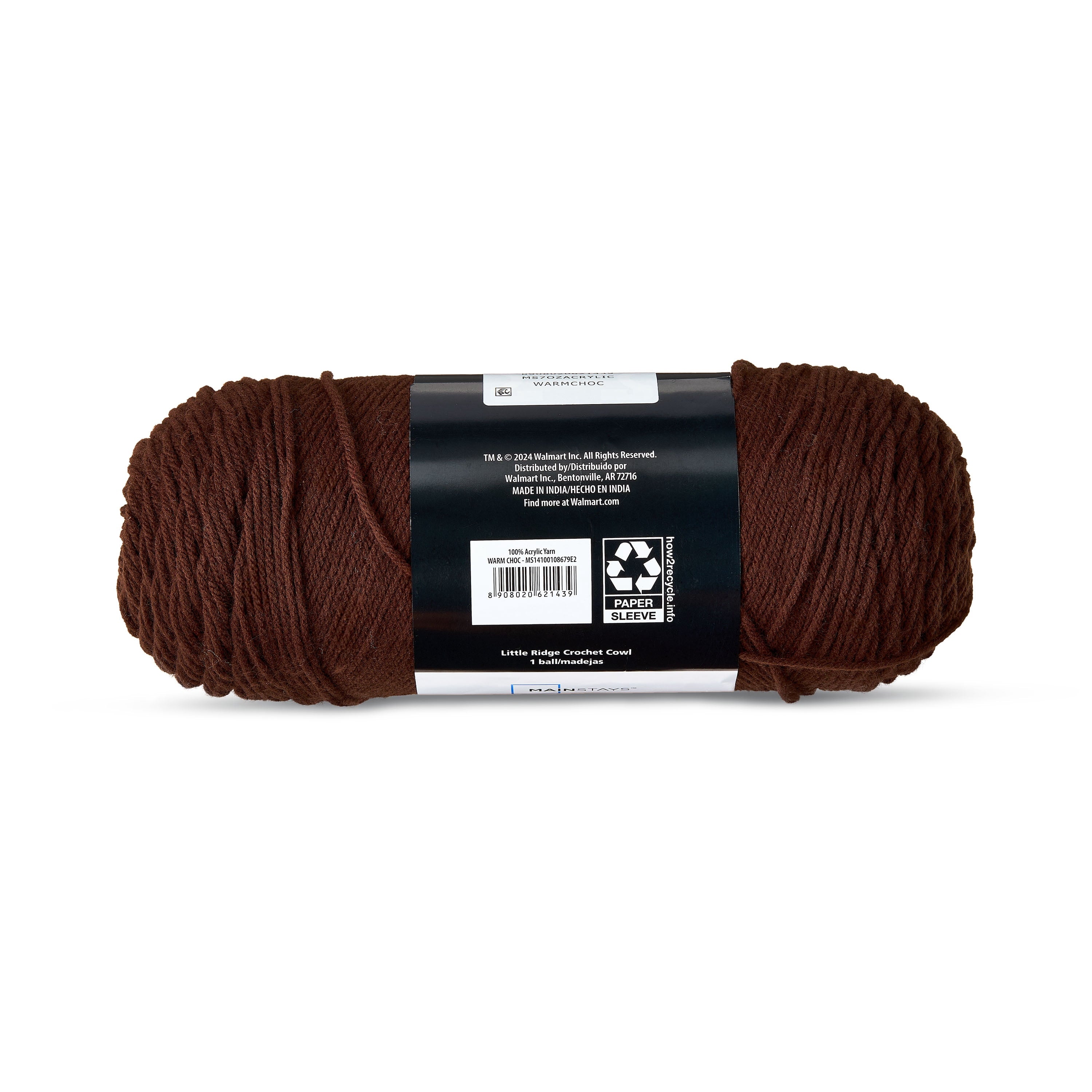 Mainstays Medium 4 Acrylic Yarn, White, 7 oz, 397 Yards