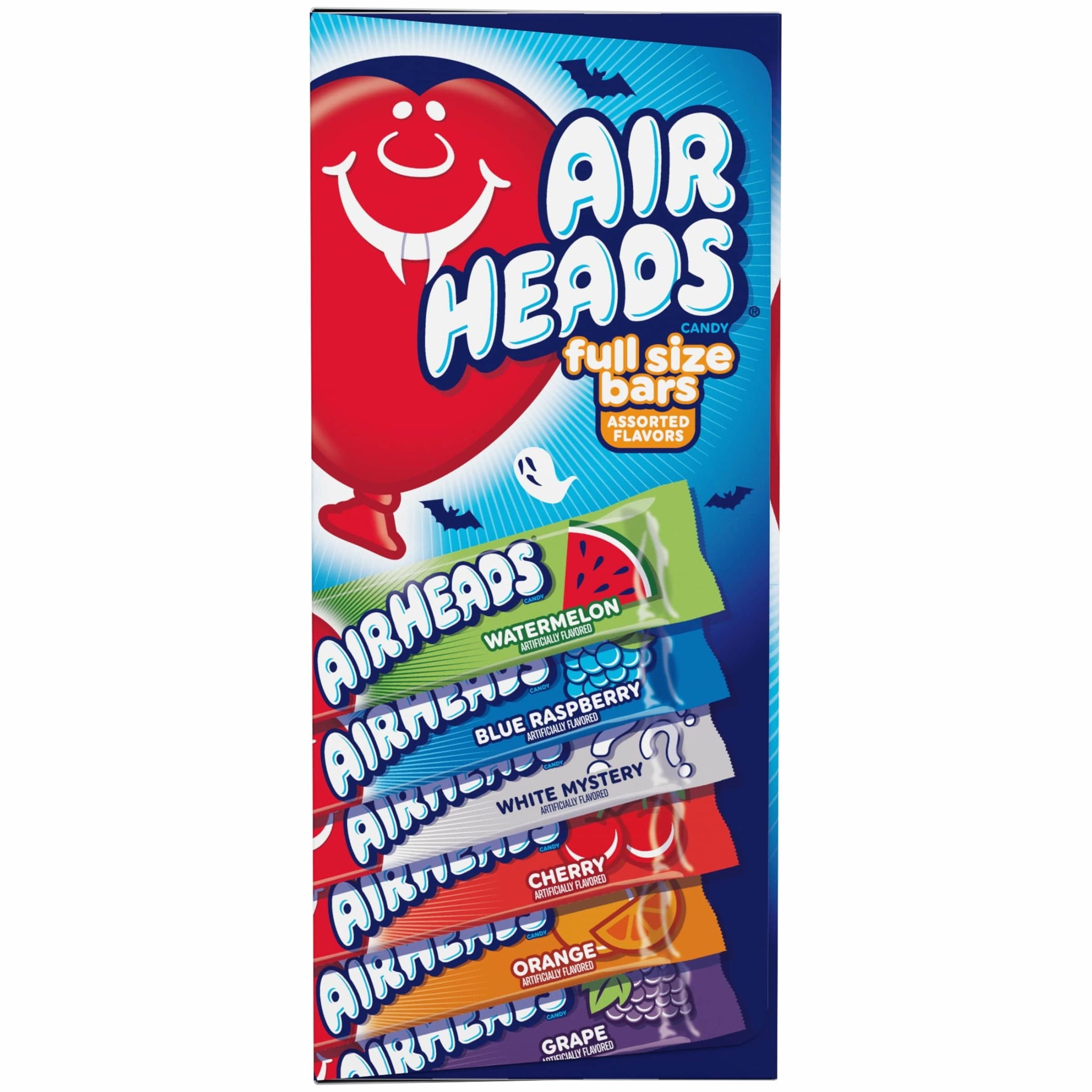 Airheads Halloween Chewy Candy Bars, Assorted, Nut Free, Regular Size, 33oz, 60 Count
