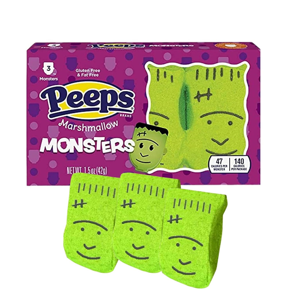 Peeps Halloween Marshmallow Bundle, Packs of 3 Sugar Skulls, Monsters, Pumpkins and Ghosts, Pack of 5