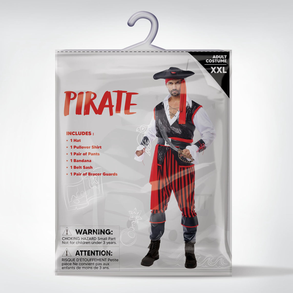Joyfy Men Pirate Costume Set, Adult Halloween Costume Renaissance Medieval Viking Pirate Costume for Halloween Fancy Dress Up Party Cosplay