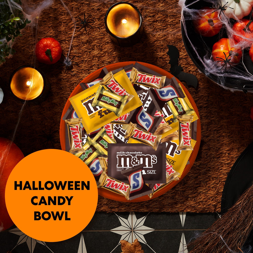 M&M's, Snickers, Twix & Milky Way Chocolate Halloween Candy Variety Pack - 120 Ct Bulk Bag