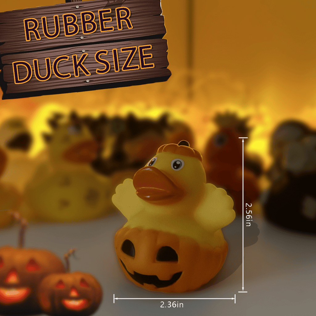 24 PCS Halloween Rubber Ducks Party Favors Toys for Jeeps Ducking Trick or Treat Supplies Goodie Bag Fillers, Halloween Themed Bathtub Toys