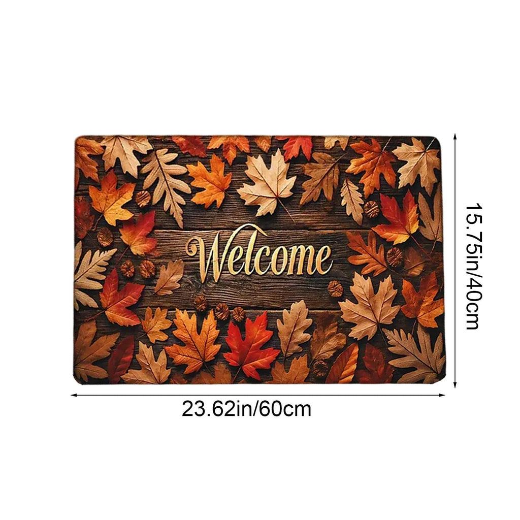 Autumn Door Mat for Entryway, 16x24 Inch, Fall-Themed Floor Doormat for Home Decor, Non-Slip Rug Mat for Living Room, Kitchen, Bedroom, Gifts for Fall Lovers (E)