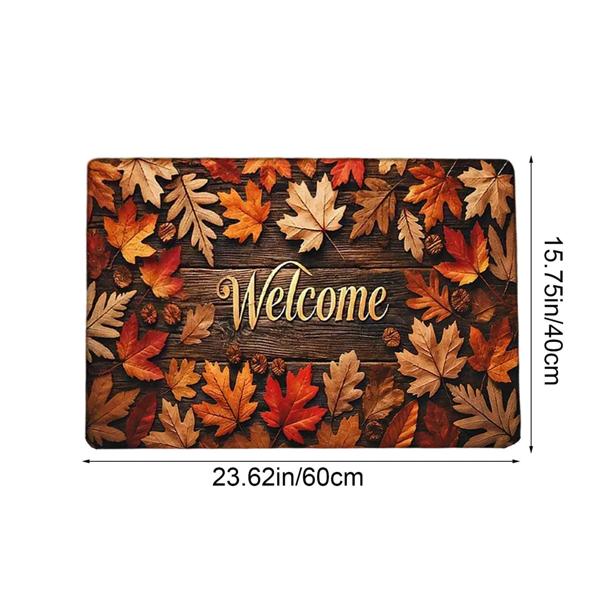 Autumn Door Mat for Entryway, 16x24 Inch, Fall-Themed Floor Doormat for Home Decor, Non-Slip Rug Mat for Living Room, Kitchen, Bedroom, Gifts for Fall Lovers (E)