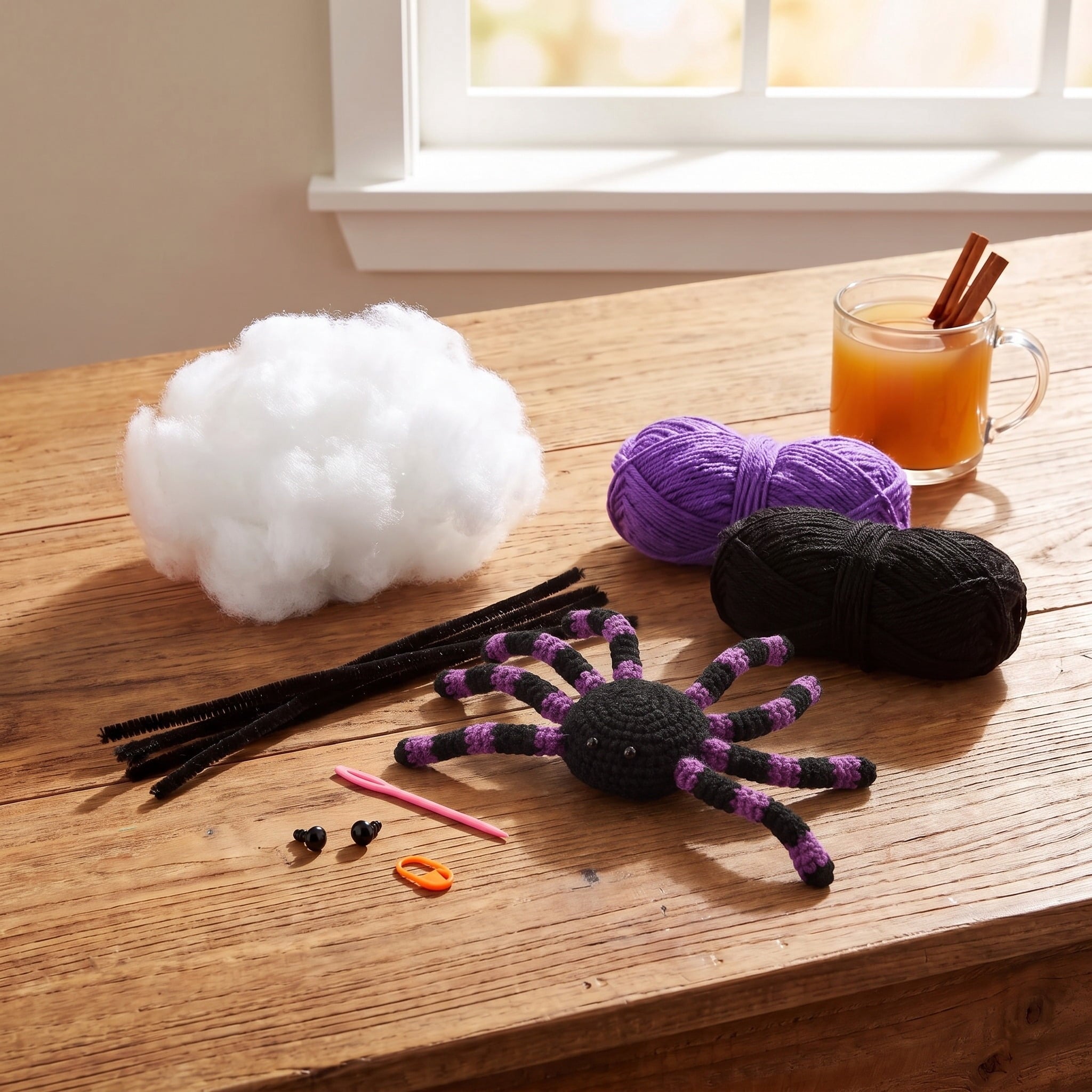Spider Crochet Kit, Purple and Black, Halloween by Way To Celebrate