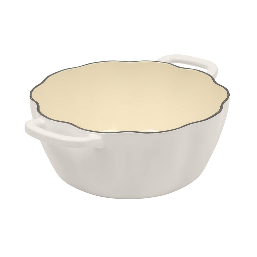 The Pioneer Woman 3.5-Quart Pumpkin Enameled Cast Iron Dutch Oven, Linen