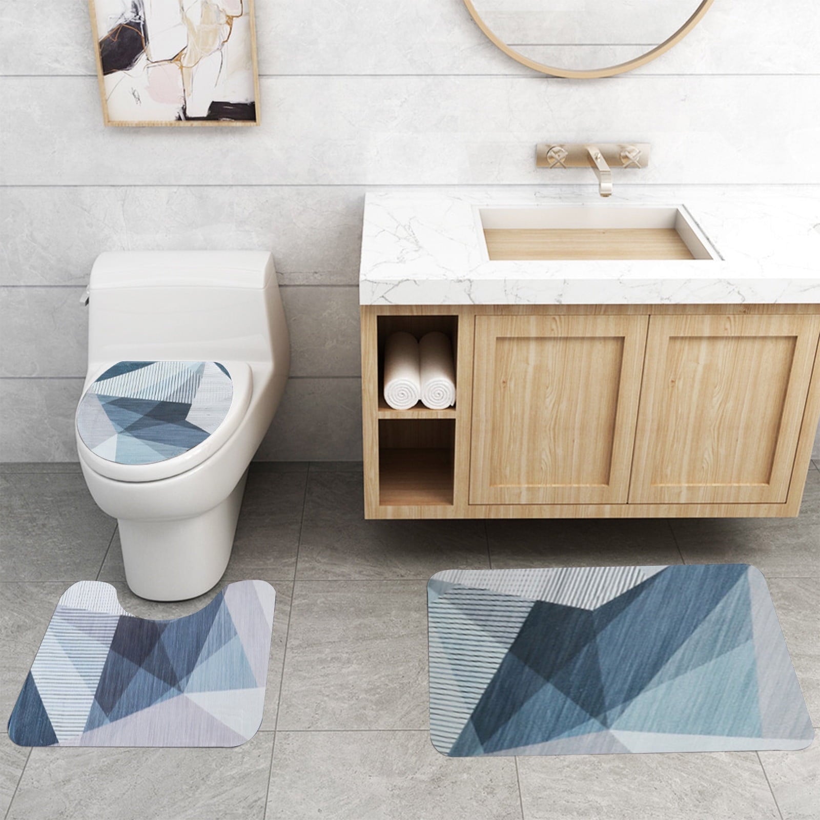 YZEGDCH Bathroom Rugs Yellow Extra Soft Rugs Absorbent Quick Dry Machine Washable