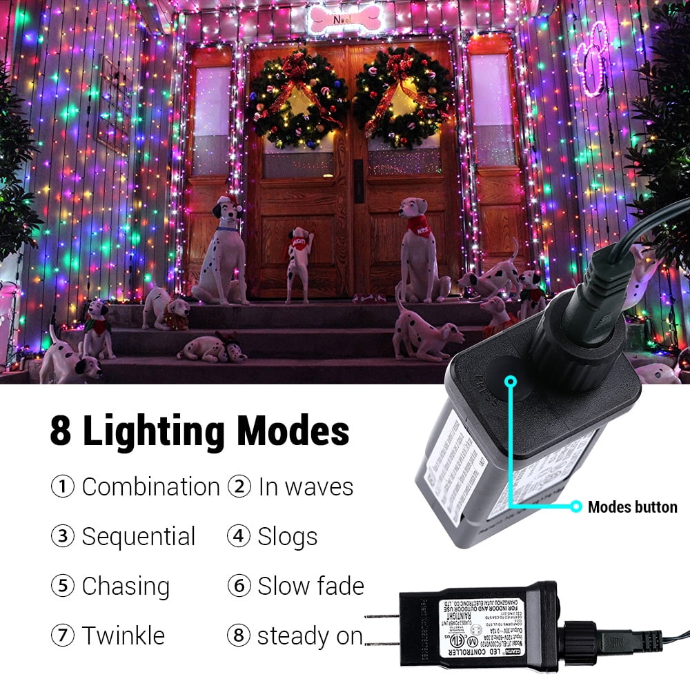 Toodour Orange & Purple Halloween Lights, 82ft 200 LED Plug in Halloween String Lights with 8 Modes, Memory & Timer Function, Connectable Halloween Outdoor Lights for Home, Garden, Halloween Decor