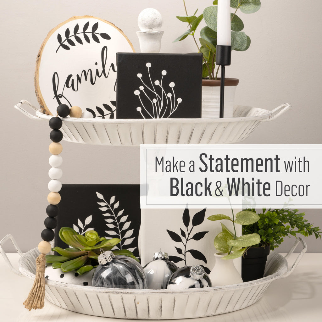 FolkArt Wicker White and Licorice Acrylic Craft Paint Set, 8 fl oz, Set of 4