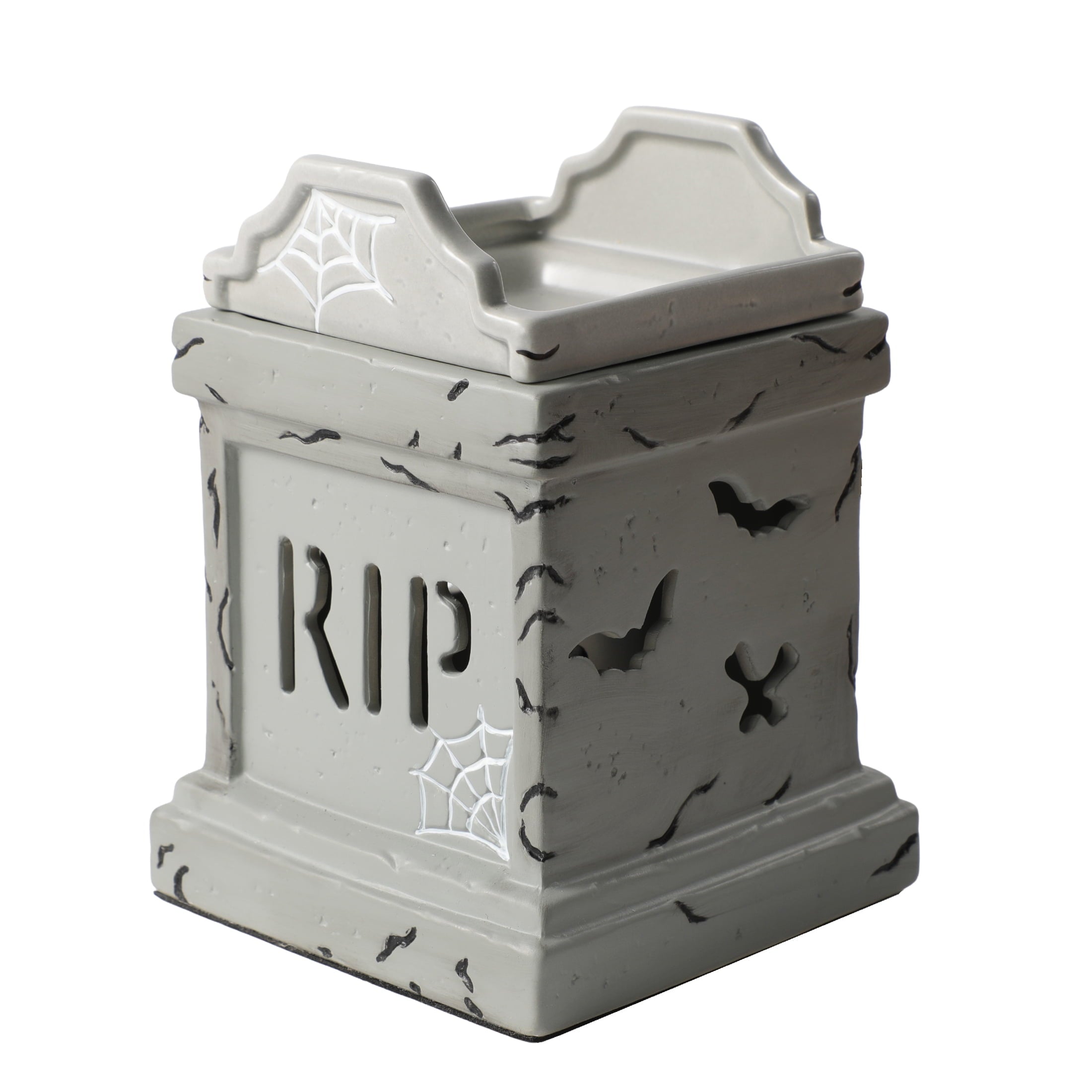Better Homes & Gardens Halloween Ceramic Electric Plug-in Wax Melt Warmer with Farm Apple Pumpkin Wax Melts, Spooky Ghost