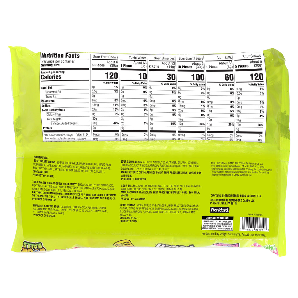 Frankford Sour Mega Brands Variety Bulk Candy Bag, 40 oz