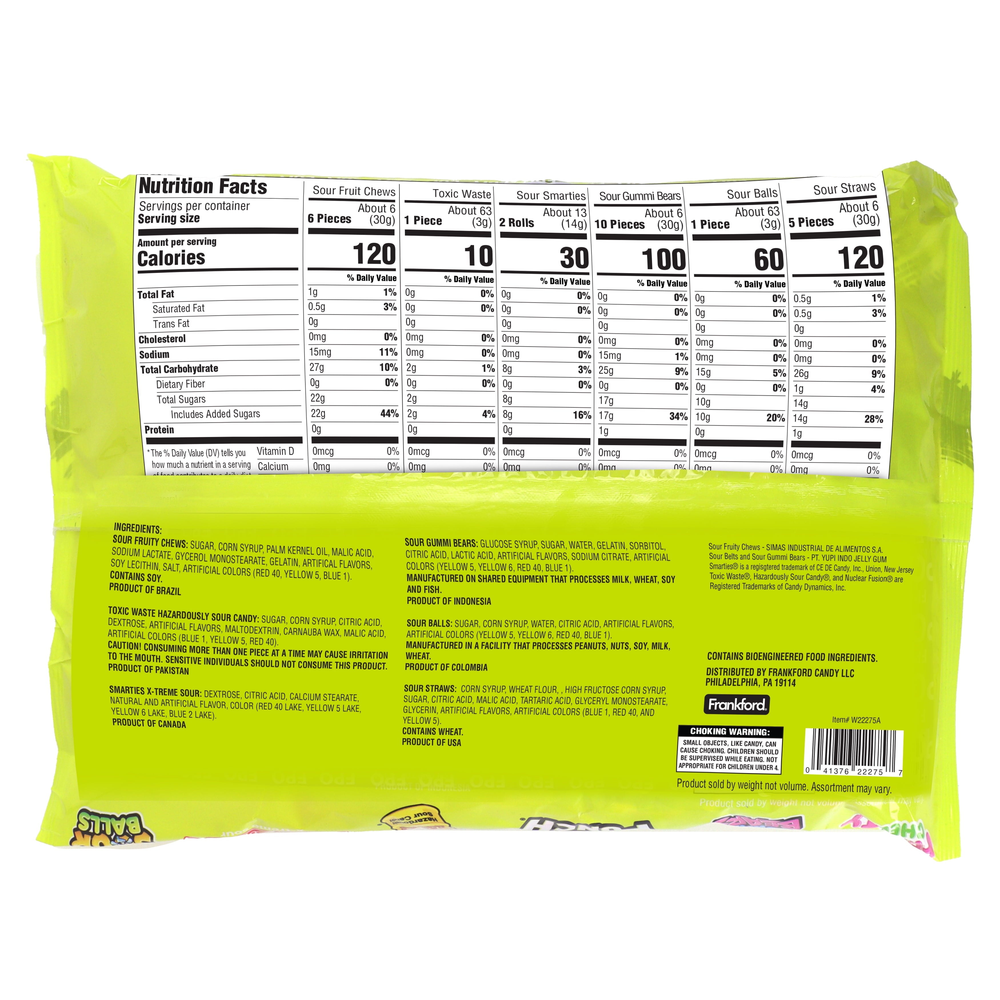 Frankford Sour Mega Brands Variety Bulk Candy Bag, 40 oz
