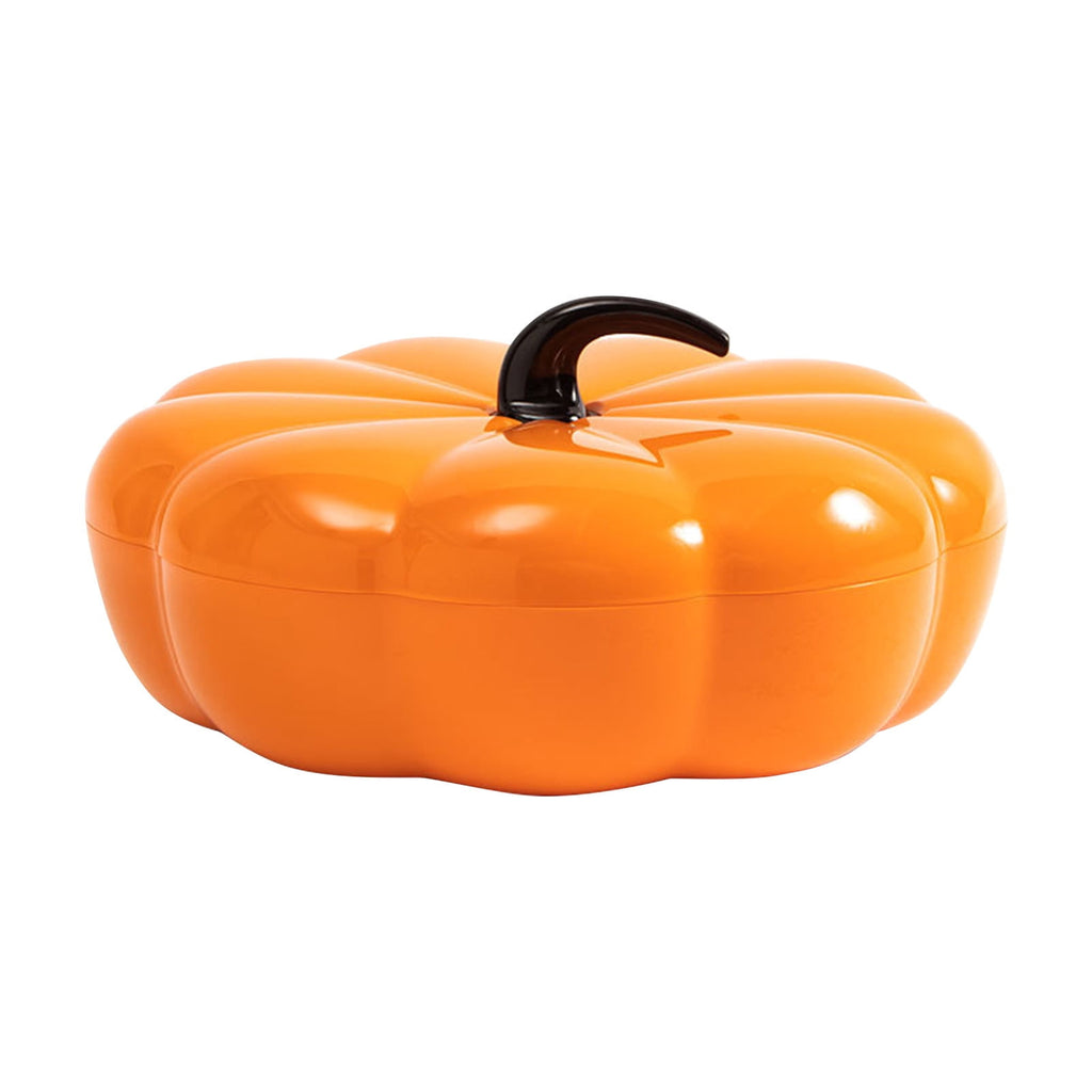 Bowayaoa Pumpkin Serving Bowl with Lid, Detachable Pumpkin Snack Box Divided Serving Tray Pumpkin Candy Jar Nut Serving Container Food Display Bowl for Halloween Thanksgiving Fall Festival Party