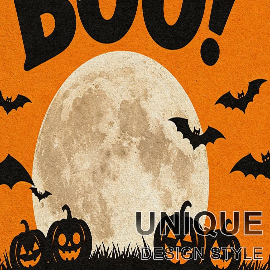 CCTFS Halloween Pumpkin Bat Candy 1Pc Flannel Mat and Kitchen Rugs,Soft Non-slip,Perfect for Home Bathroom