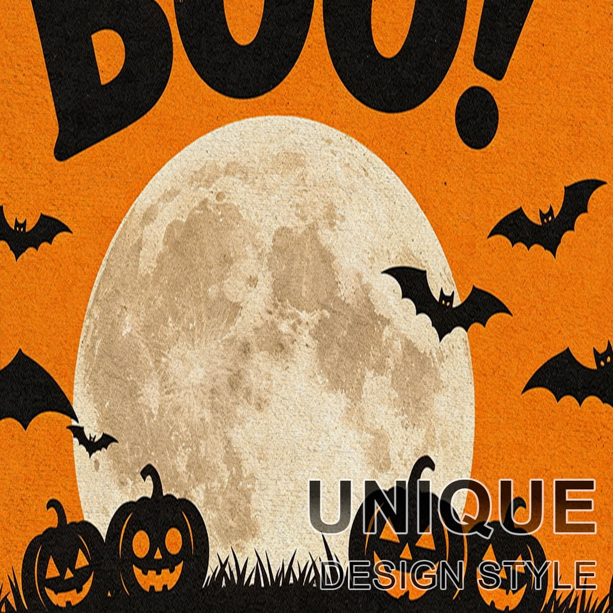 CCTFS Halloween Pumpkin Bat Candy 1Pc Flannel Mat and Kitchen Rugs,Soft Non-slip,Perfect for Home Bathroom