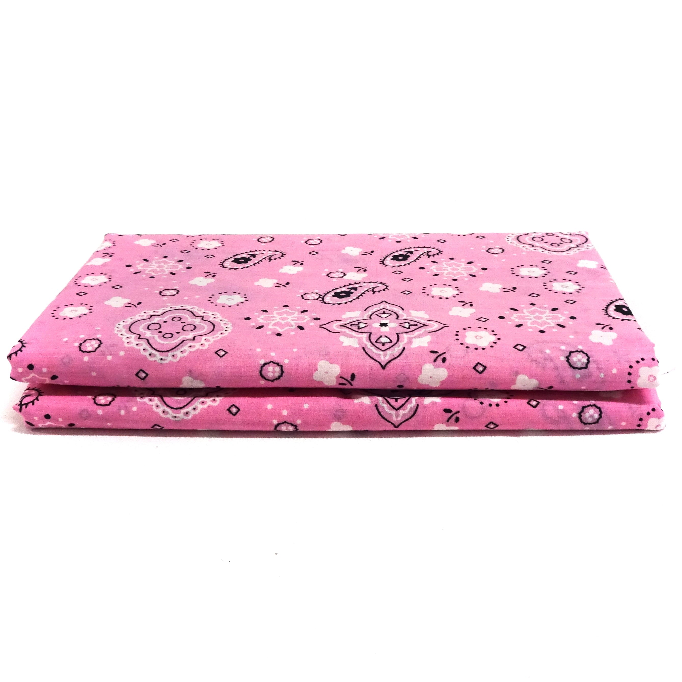 Shason Textile 44" x 3 yd Cotton Polyester Blend Printed Craft Fabric, Pink