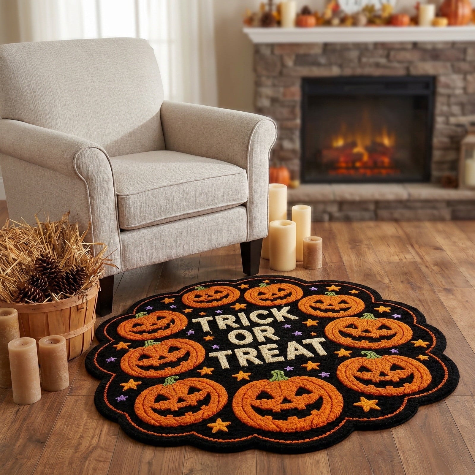 Halloween Rug 15.7"x23.6", Halloween Front Door Mat Outdoor Indoor Entryway Rug Welcome Floor Mat for Front Porch Patio Home Entrance Decor