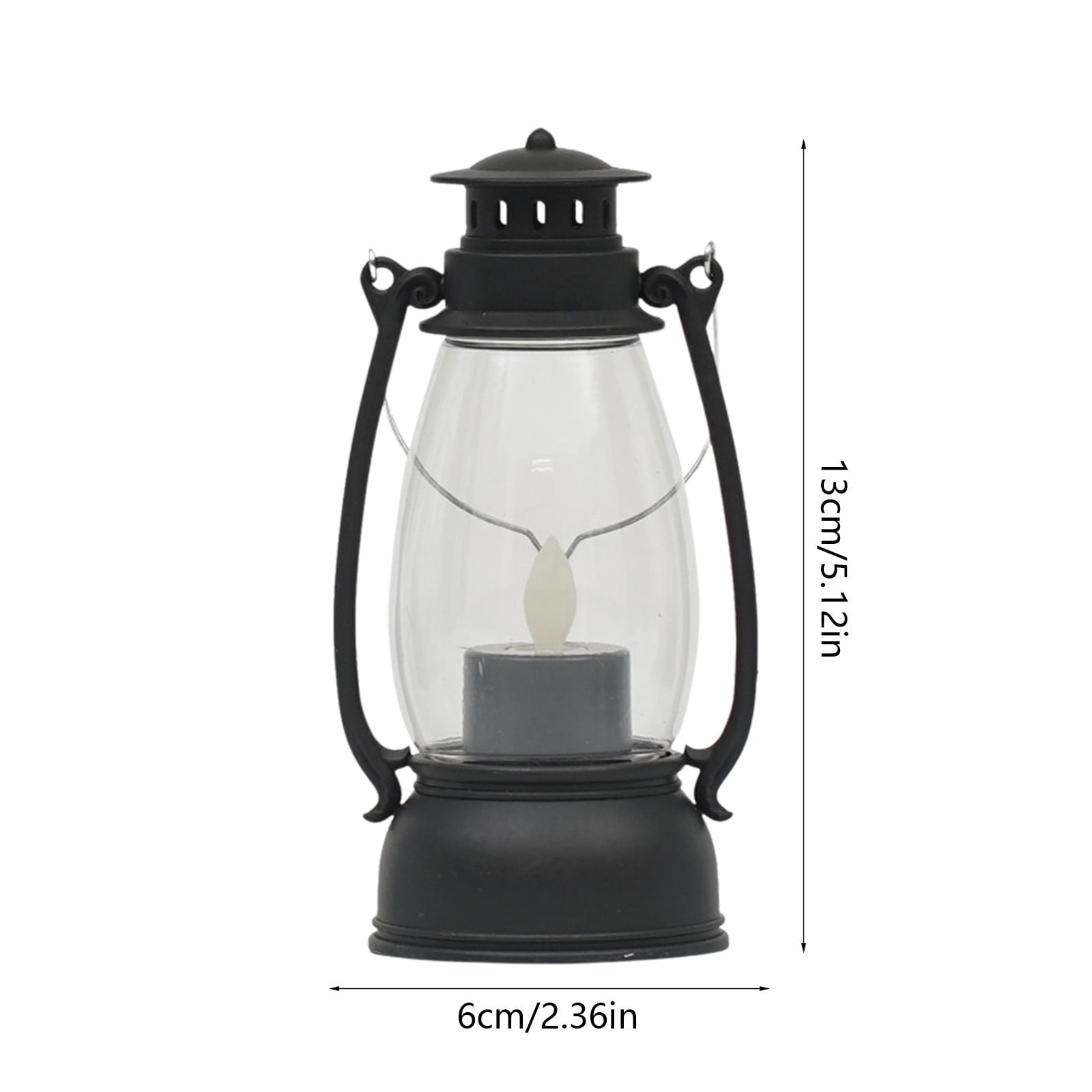 Diceymbol Vintage LED Candle Lantern Battery Operated Flickering Flame Light with Handle for Indoor/Outdoor, Old-Fashioned Colt Lamp Halloween Christmas Home Decor