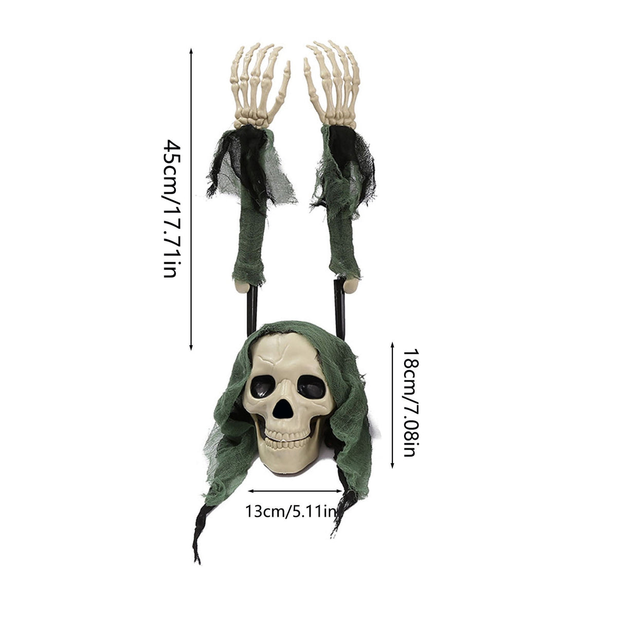 Loyerfyivos Halloween Decorations Crawling Zombie with Glowing Red Eyes and Creepy Sound (Activation Function), 51 Inches Scary Animated Zombie Props for Halloween Yard Garden Decor (Green)