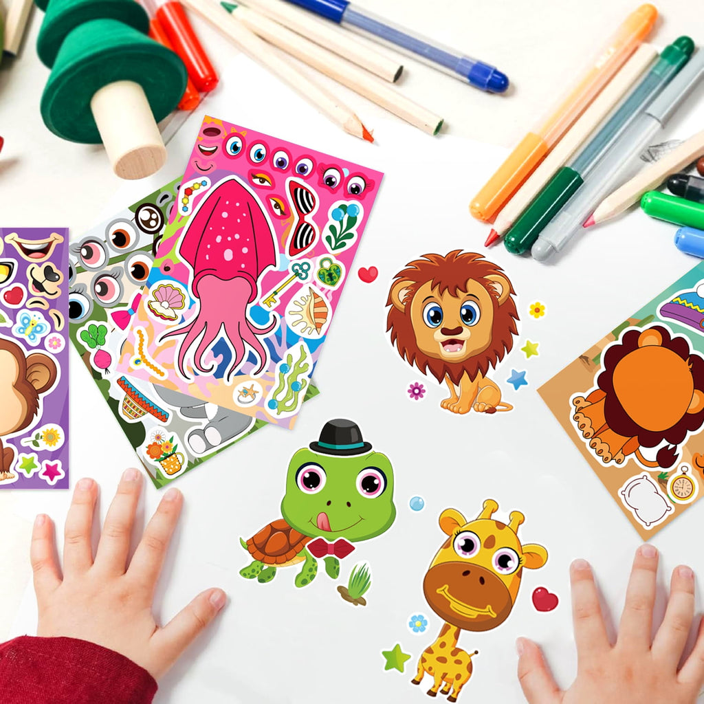 Ayieyill 64 Packs Halloween Stickers Pumpkin Decorating Stickers for Children , 32 Sheet Small Pumpkin Face Stickers for Halloween Party Supplies Trick or Treat Party Favors