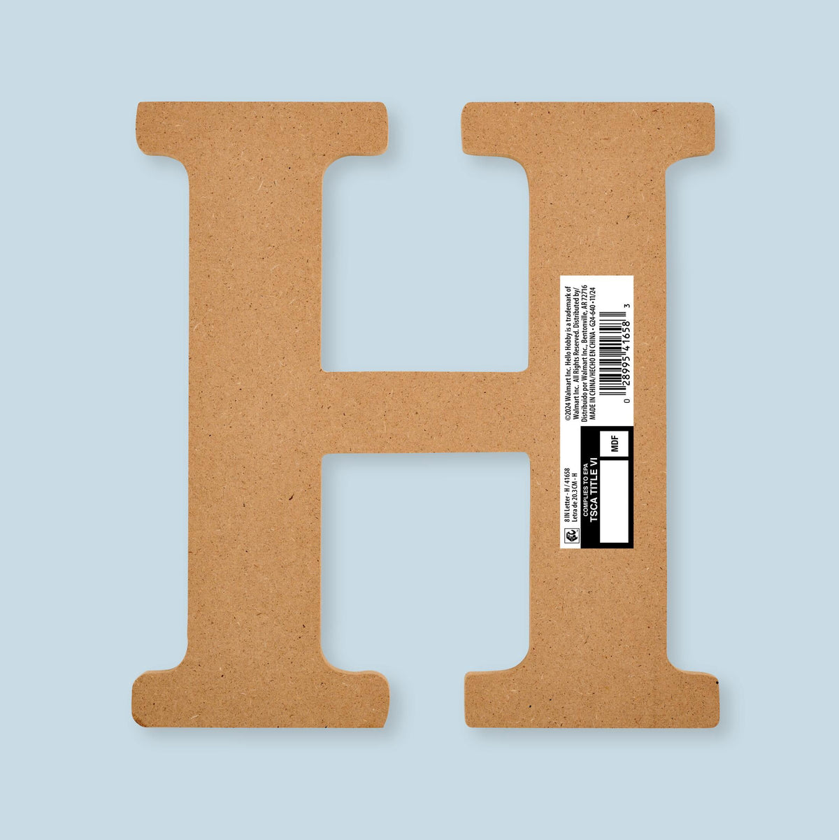 Hello Hobby Surfaces Unfinished Wood MDF Letter A, 8 in