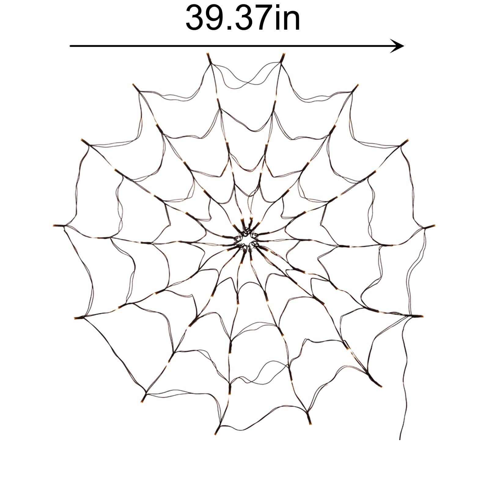 Halloween Arachnid Web Lights, 39 In Diameter 60 LED With Black Spider, Water Proof Colorful Web Lights With Remote Control for Halloween Indoor Outdoor Garden Patio Home Decoration