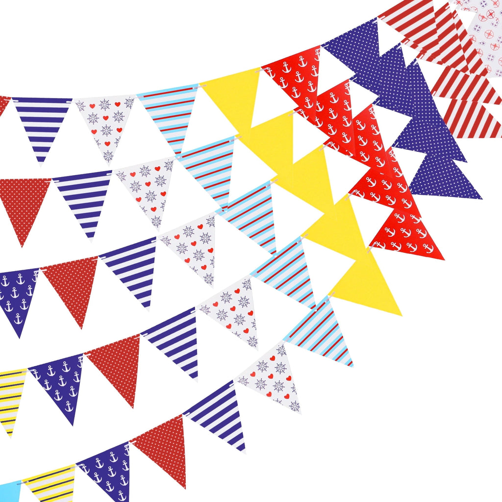Tripumer 120 Pcs Triangle Flag Banner String for Halloween Decorations 164ft Birthday Hanging Flag for Birthday Party Mardi Gras Outdoor Event Decorations - Black+White+Orange